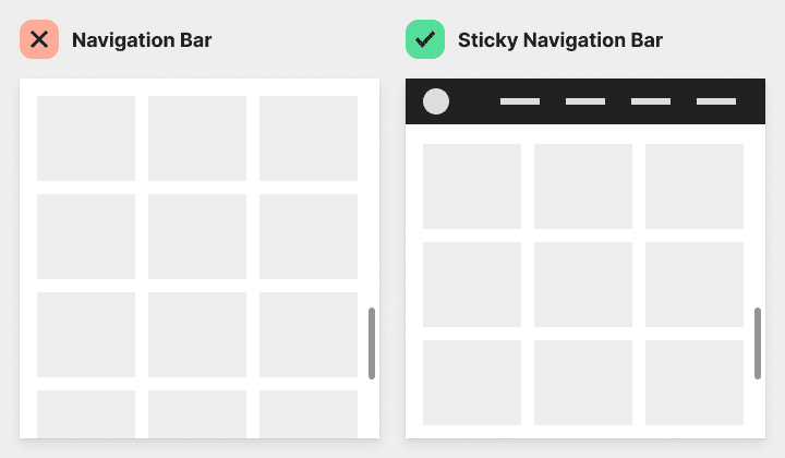 sticky comparison Een goede navigatiestructuur bouwen voor je website.